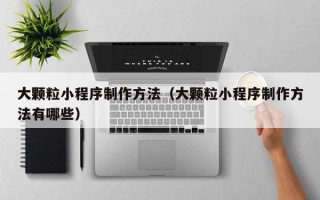 平凉大颗粒小程序制作方法（大颗粒小程序制作方法有哪些）