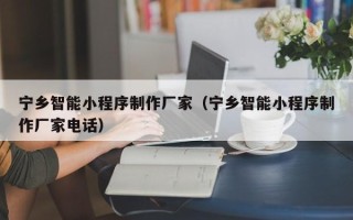 平凉宁乡智能小程序制作厂家（宁乡智能小程序制作厂家电话）